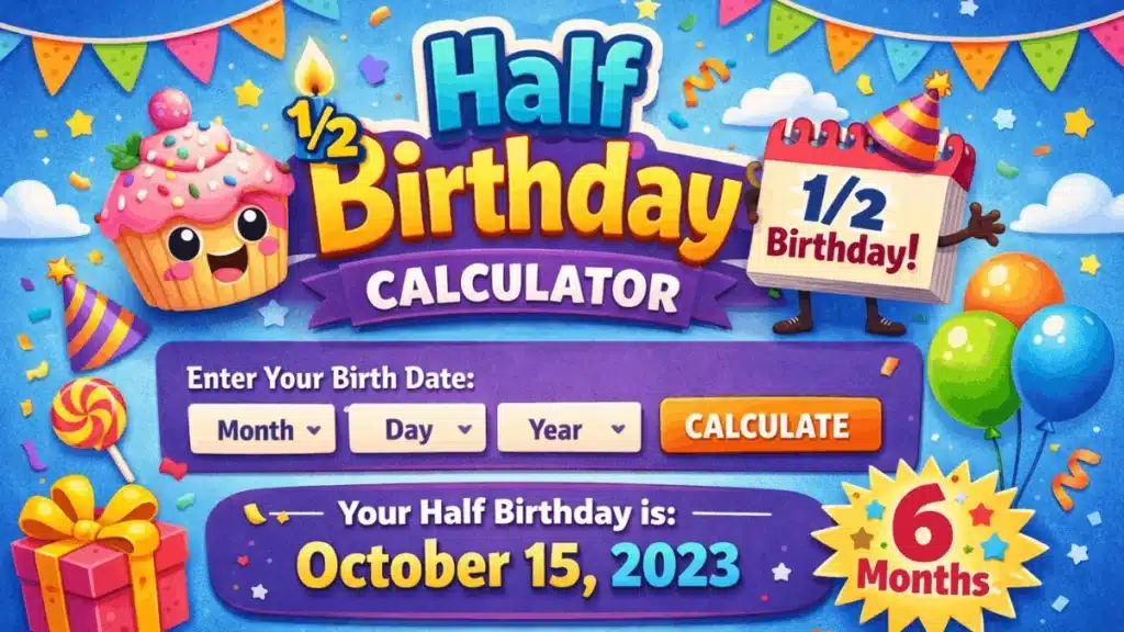 half birthday calculator