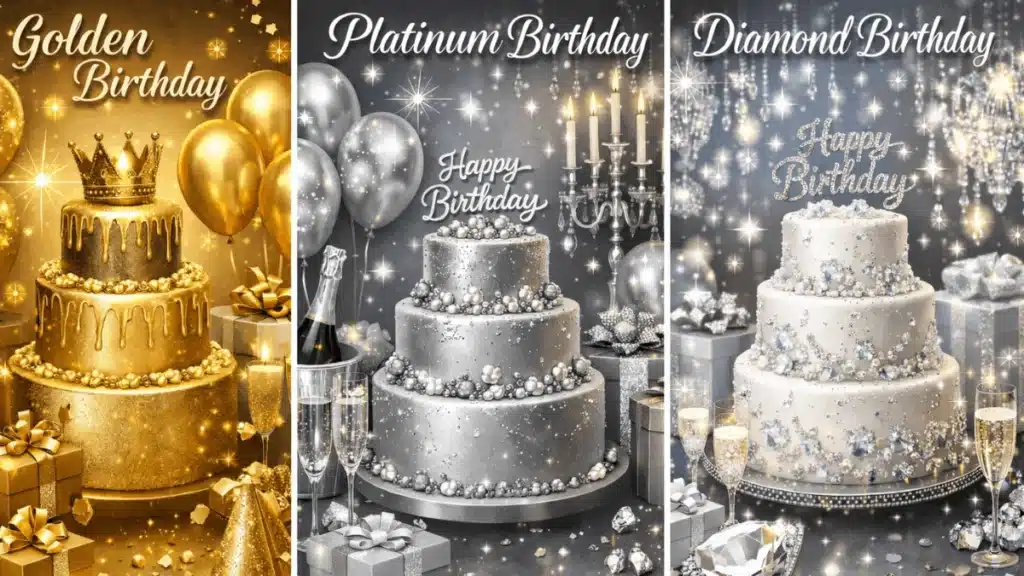 golden vs platinum vs diamond birthday