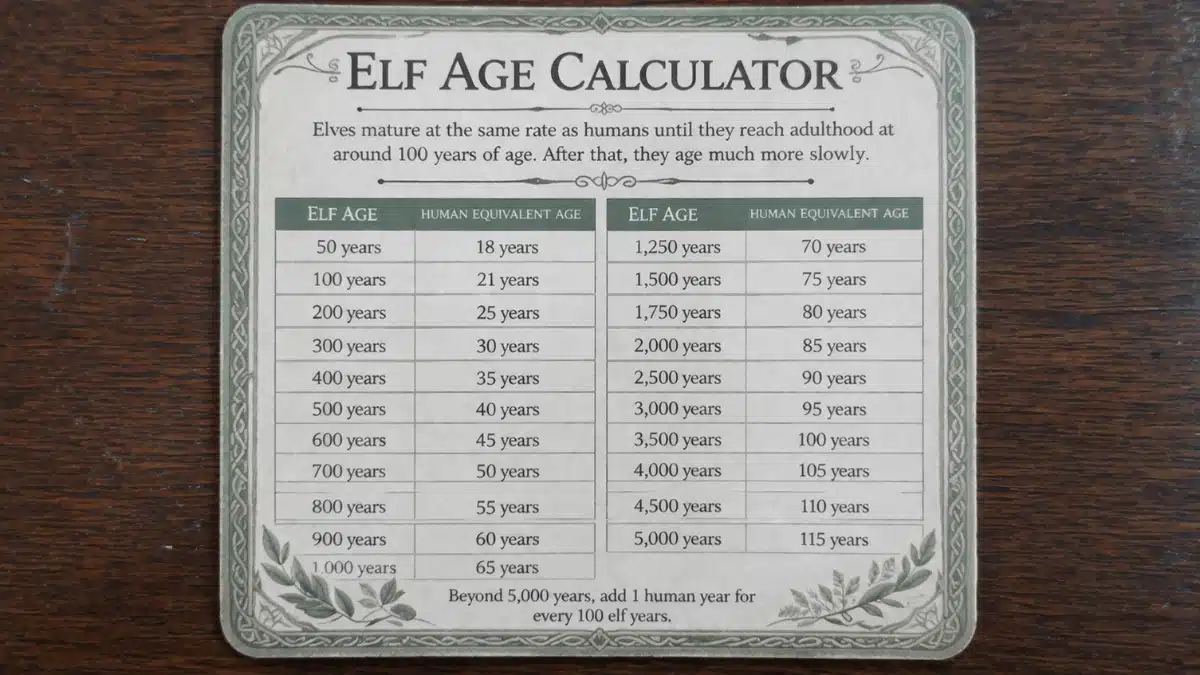 elf age calculator
