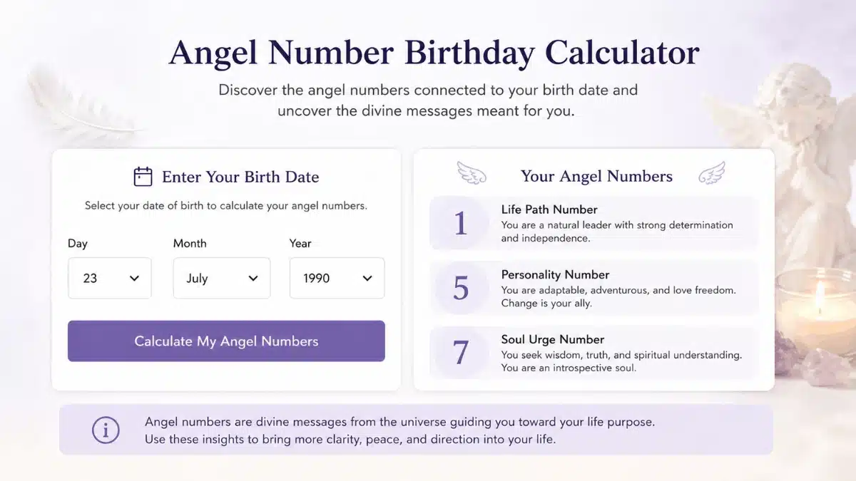 angel number birthday calculator