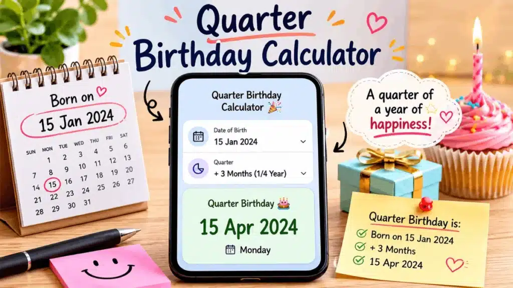 quarter birthday calculator